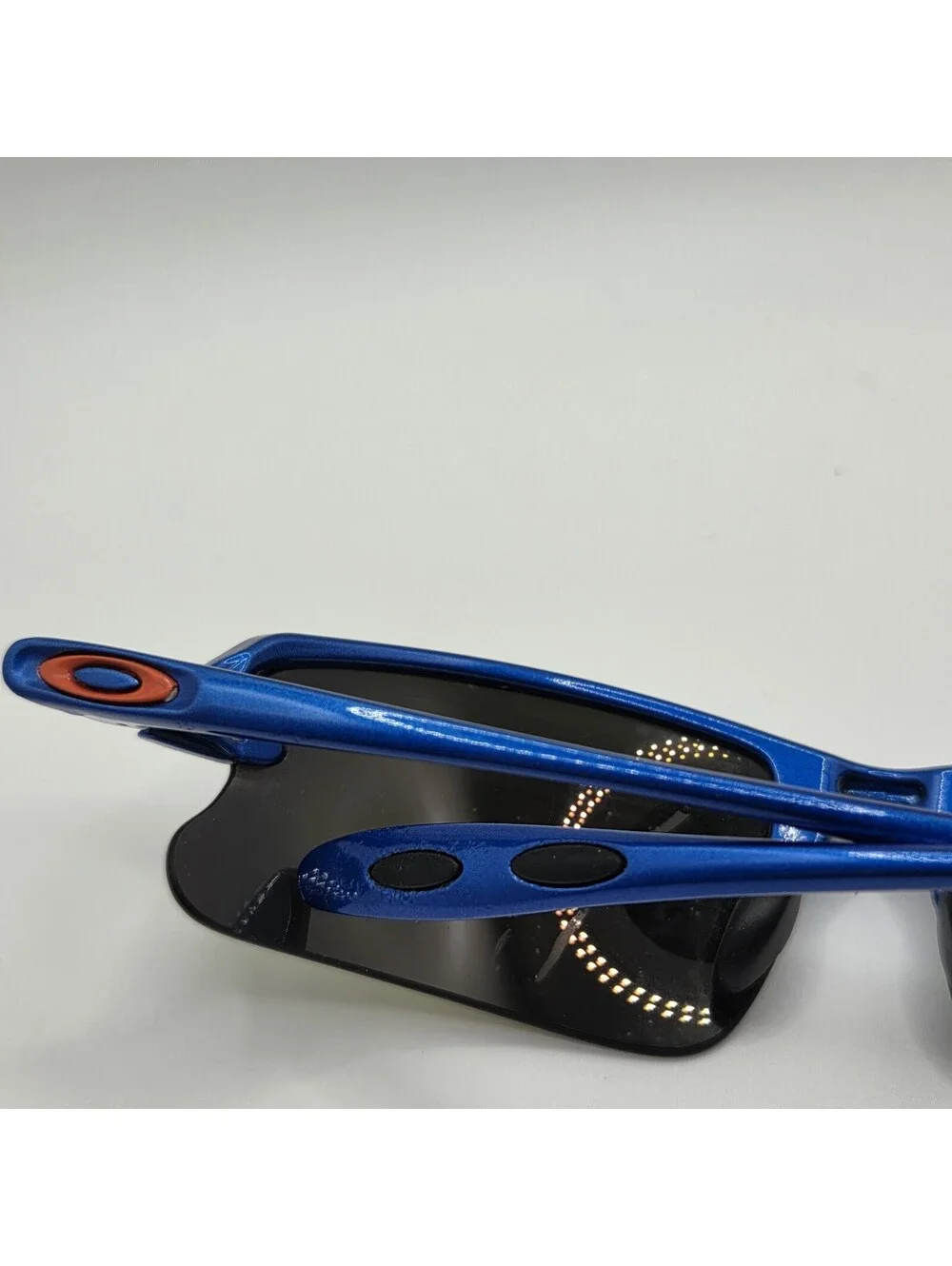 Rare Vintage Oakley Icepick Ice Pick Polarized Sunglasses USA Blue Orange Yellow